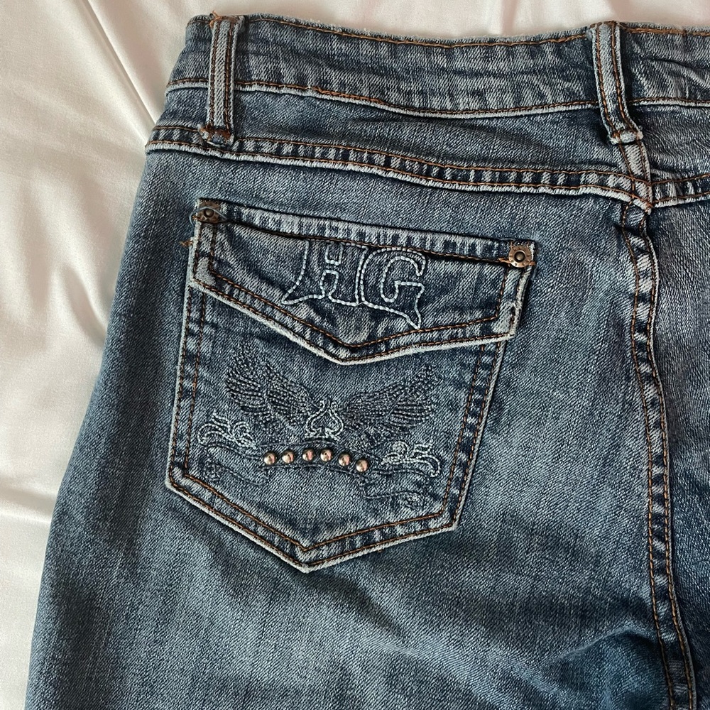 y2k bootcut jeans bedazzled